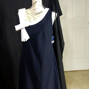 Just Taylor Black and White cocktail dress